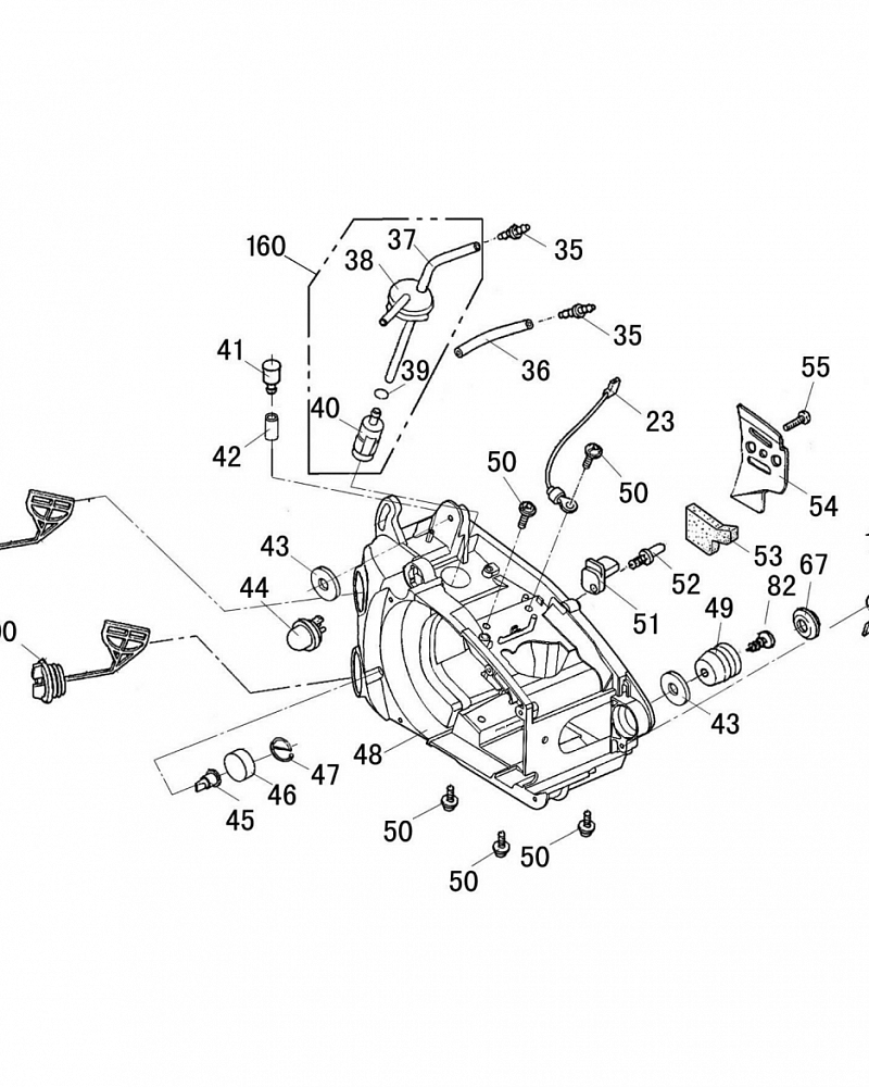 2 |  Запчасти для бензопилы чемпион 125-Т | обновлена деталировка после 15.01.2023 года  | БАК - АМОРТИЗАТОР - ПРОБКА |