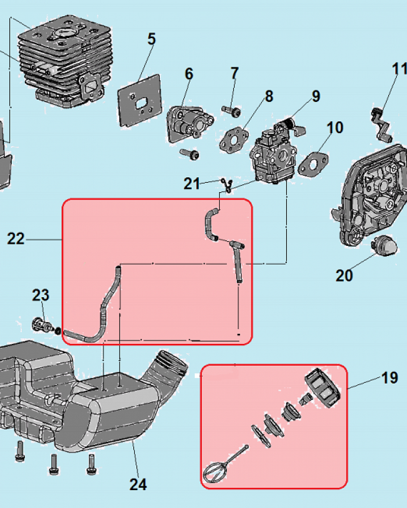 2 КАРБЮРАТОР - ФИЛЬТР ВОЗДУХОДУВКА CHAMPION GBR333  | Ремонт | Запчасти | в СПБ
