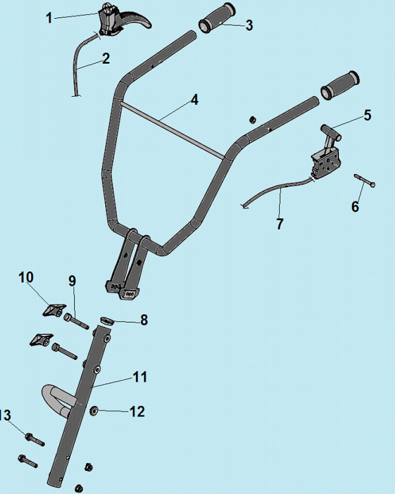 1 РУЧКА - ТРОС ГАЗА КУЛЬТИВАТОР CHAMPION ВC4311  |ремонт| в СПБ