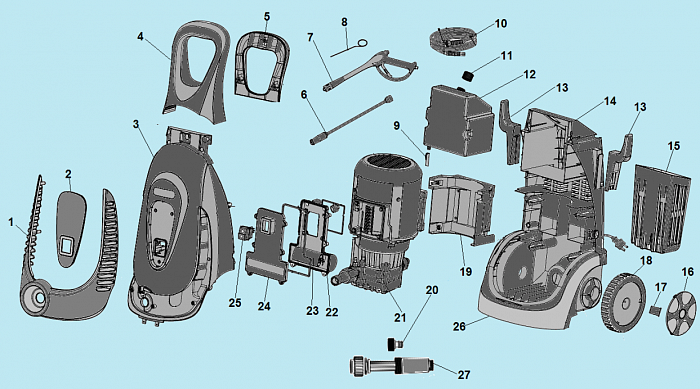 1 ШЛАНГ - ПИСТОЛЕТ МОЙКА CHAMPION HP6171  | ремонт | в СПБ