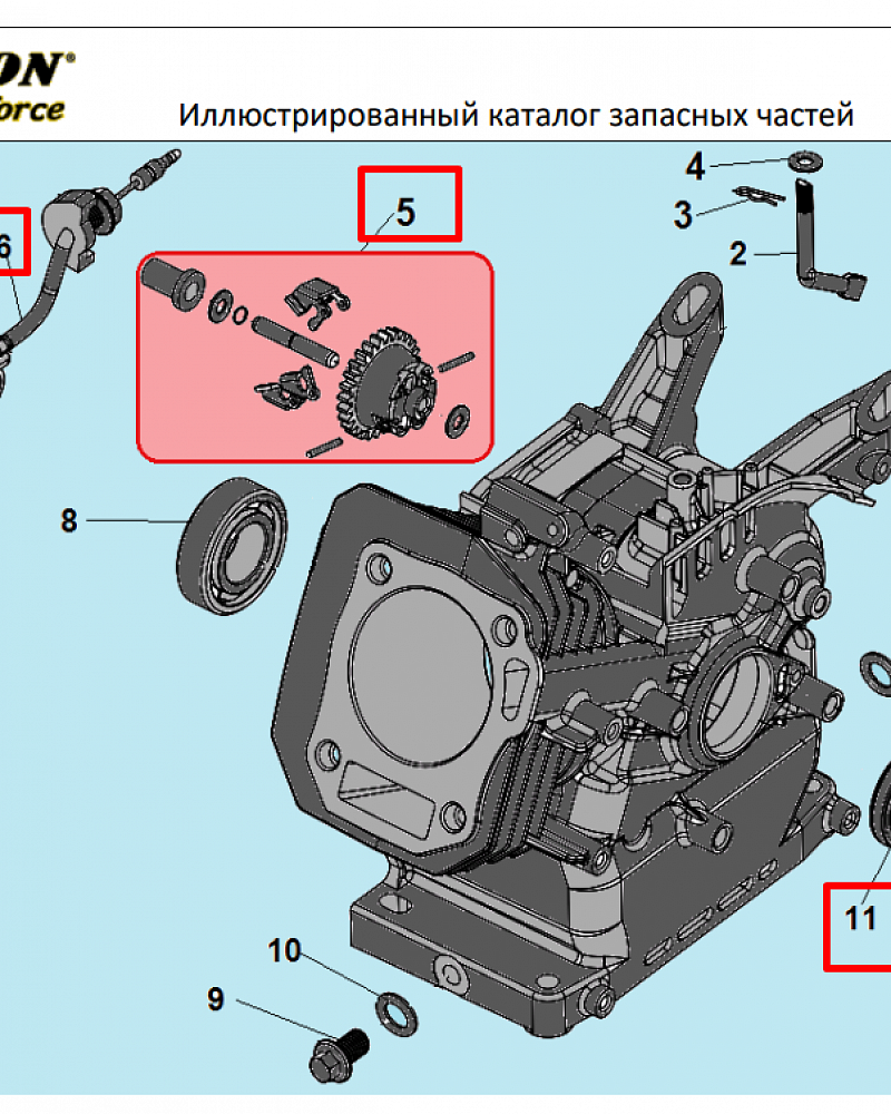 10 | ЦИЛИНДР | Запчасти для культиватора, мотоблока чемпион |  BC8723  | Поставка по России | 