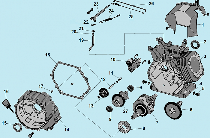 3 КАРТЕР - КОЛЕНВАЛ ГЕНЕРАТОР БЕНЗИНОВЫЙ СВАРОЧНЫЙ CHAMPION GW200AE