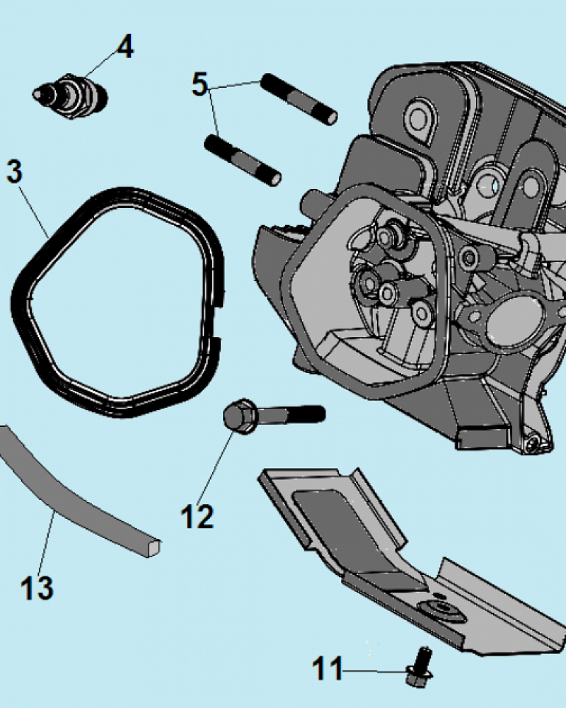 3 ГОЛОВКА БЛОКА МОТОПОМПА CHAMPION GP100E  | ремонт | в СПБ