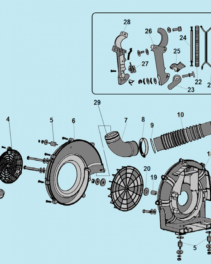 3 КРЫЛЬЧАТКА - ТРУБЫ - СТАРТЕР ВОЗДУХОДУВКА CHAMPION GBR333  | Ремонт | Запчасти | в СПБ
