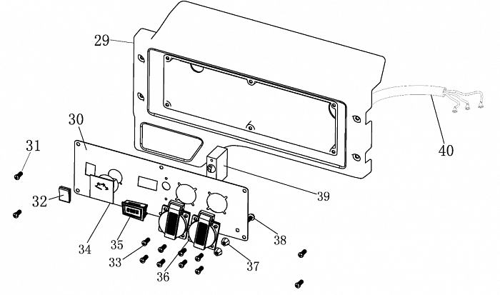2 | Панель  | Запчасти для генератора чемпион | GG3200  | Сервис - Магазин  |