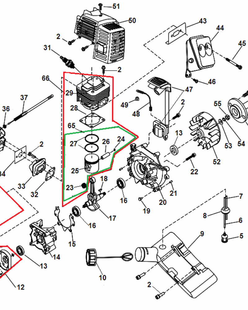 1 КАРБЮРАТОР - ПОРШЕНЬ   - ЦИЛИНДР - ФИЛЬТР - СТАРТЕР - МАГНЕТО МОТОПОМПА CHAMPION GP26-II  | Ремонт | Запчасти | в СПБ