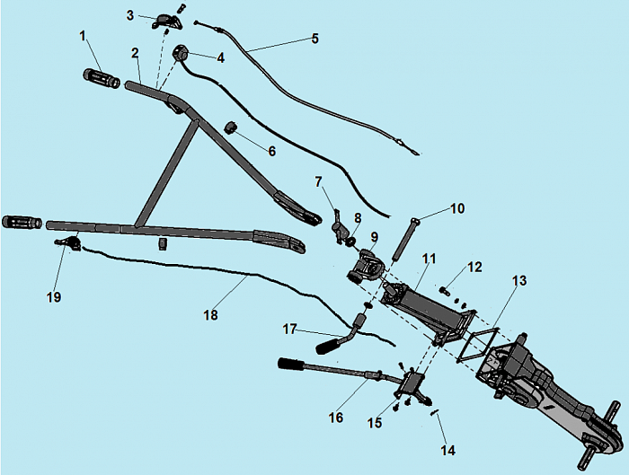 7 РУЧКА - ТРОС ГАЗА  КУЛЬТИВАТОР CHAMPION ВС7714  | ремонт | в СПБ