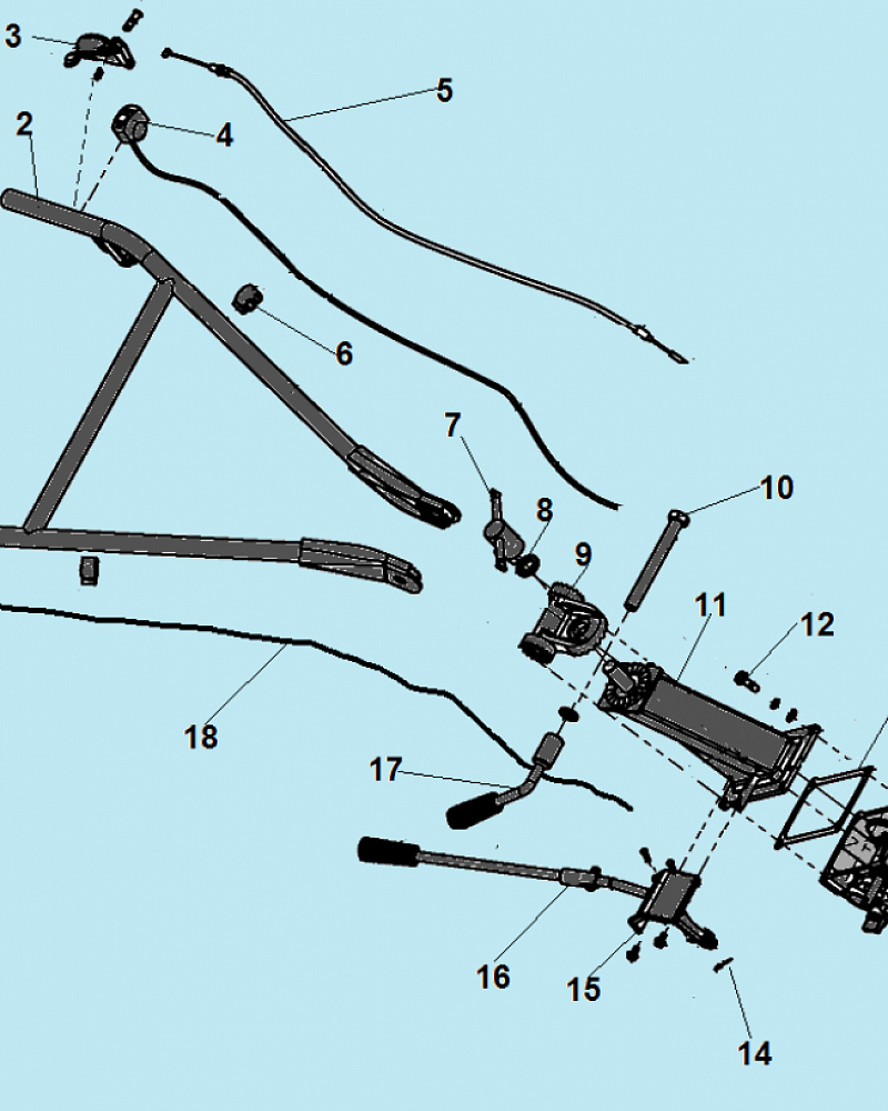 7 РУЧКА - ТРОС ГАЗА  КУЛЬТИВАТОР CHAMPION ВС7714  | ремонт | в СПБ