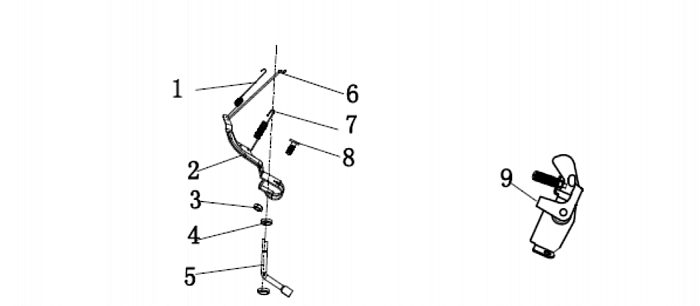 13 | Рычаг регулятора оборотов | Запчасти для генератора чемпион | GG2300| Сервис - Магазин |