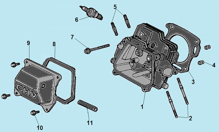 4 ГОЛОВКА БЛОКА ВИБРОТРАМБОВКА CHAMPION TR72  | ремонт | в СПБ