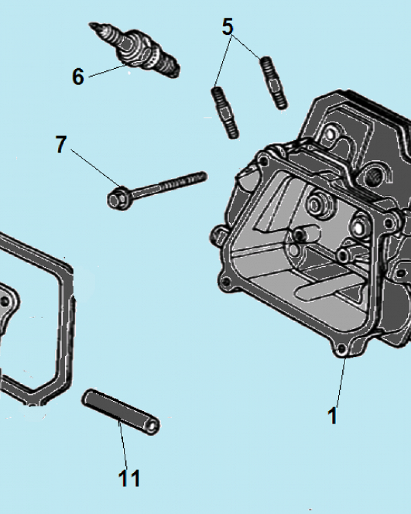 4 ГОЛОВКА БЛОКА ВИБРОТРАМБОВКА CHAMPION TR72  | ремонт | в СПБ