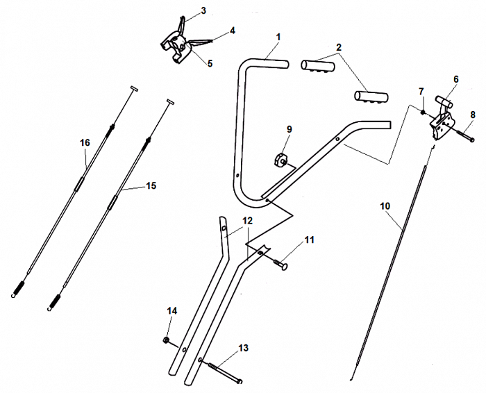 2 РУЧКА - ТРОС ГАЗА КУЛЬТИВАТОР CHAMPION BC6612H  | ремонт | в СПБ