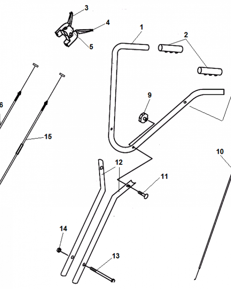 2 РУЧКА - ТРОС ГАЗА КУЛЬТИВАТОР CHAMPION BC6612H  | ремонт | в СПБ