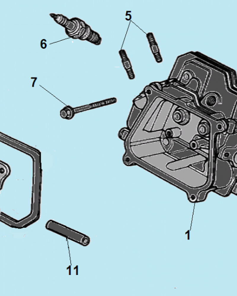 4 ГОЛОВКА БЛОКА ВИБРОПЛИТА CHAMPION PC9750FT  | ремонт | в СПБ