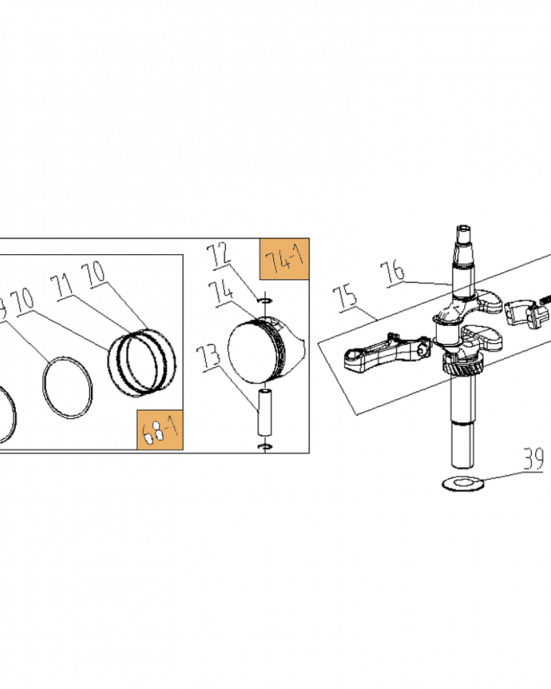 4 ПОРШЕНЬ - КОЛЕНВАЛ - КОЛЬЦА | Запчасти для газонокосилки чемпион | после 2019 года LM5127  | Сервис - Ремонт