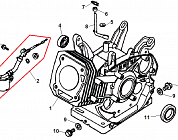 4 ДЕТАЛИ ДВИГАТЕЛЯ - БЛОК - СВЕЧА - ГОЛОВКА - КЛАПАНА - ПРОКЛАДКИ GG7501E ГЕНЕРАТОР CHAMPION