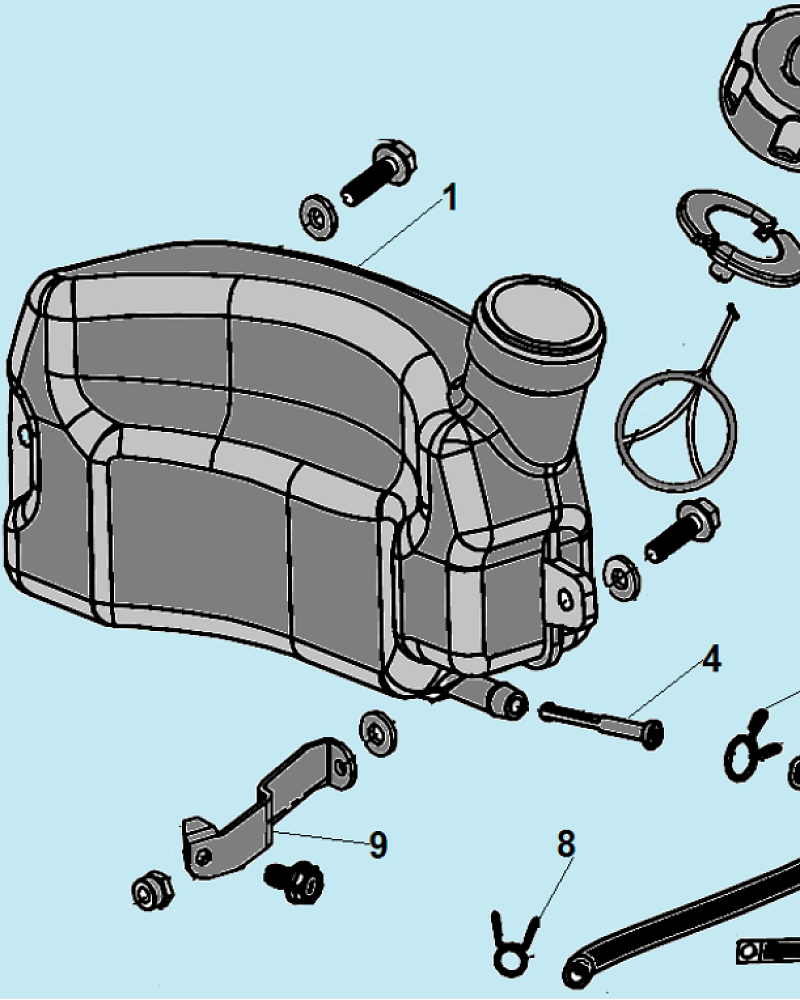18 БАК ТОПЛИВНЫЙ МАШИНА ПОДМЕТАЛЬНАЯ CHAMPION GS50100  | ремонт | в СПБ