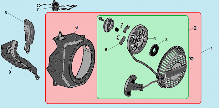 7 СТАРТЕР МОТОПОМПА CHAMPION GP80  | ремонт | в СПБ