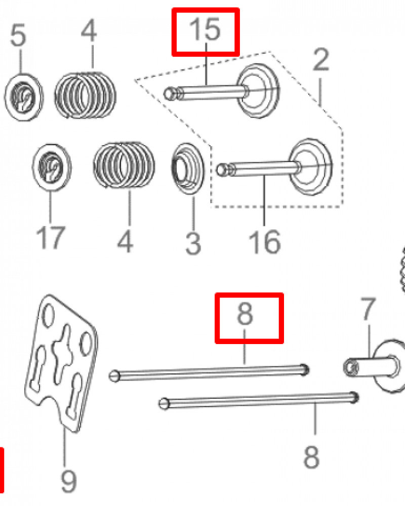 5 | КЛАПАНА | Запчасти для мотопомпы чемпион | GP52 после 2019 года  | после s/n 30181901293 | Поставка по России |
