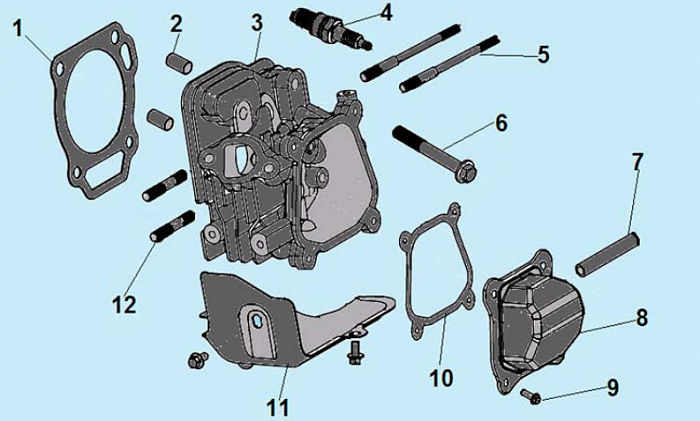 3 ГОЛОВКА БЛОКА МОТОПОМПА CHAMPION GP55  | ремонт | в СПБ