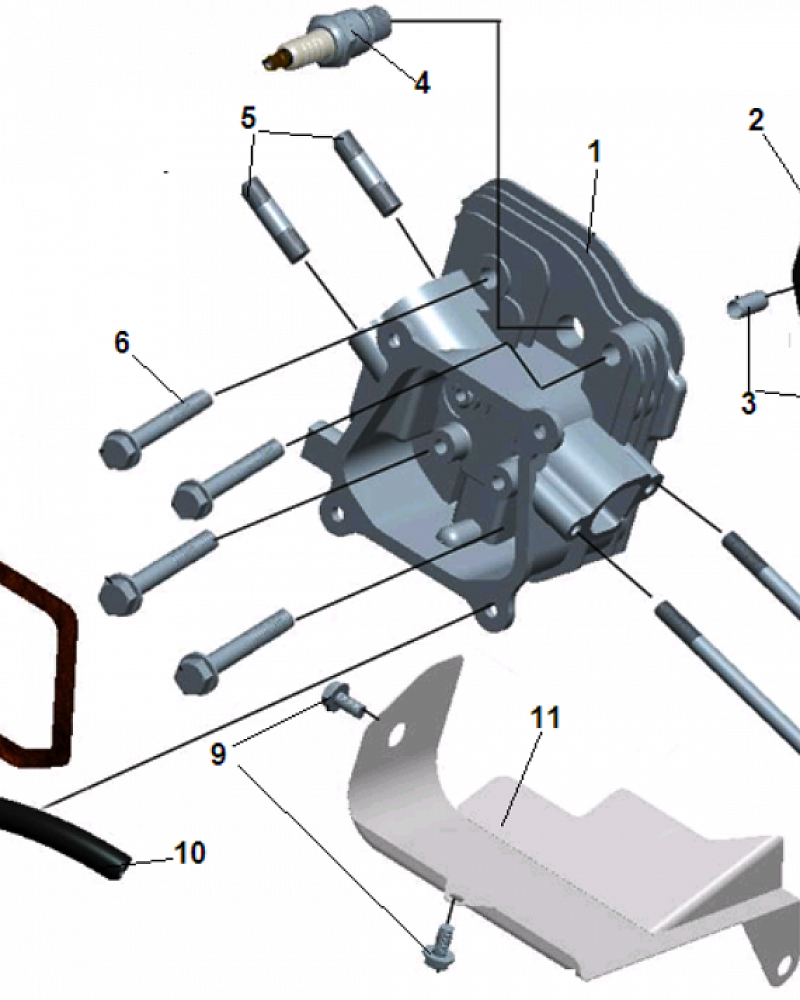2 ГОЛОВКА БЛОКА МОТОПОМПА CHAMPION  GP52 | до 2019 года | ремонт | в СПБ