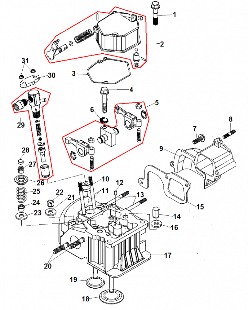 1  | Картер | Запчасти для генератора чемпион | DG2200E  | Поставка по России | 