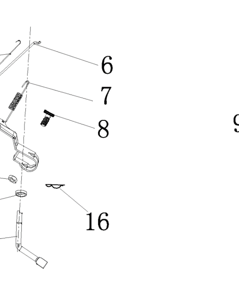 13 | Рычаг регулятора оборотов | Запчасти для генератора чемпион | GG3200  | Сервис - Магазин  |
