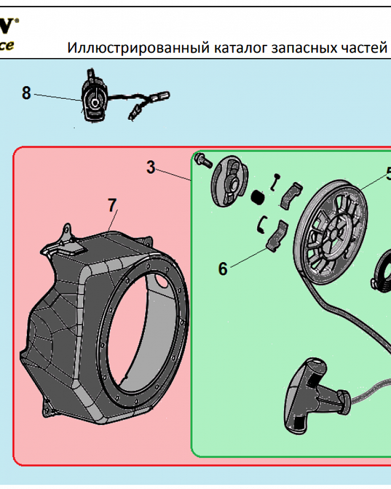 10 СТАРТЕР | СНЕГОУБОРЩИК CHAMPION ST661 |Запчасти по России | СПБ