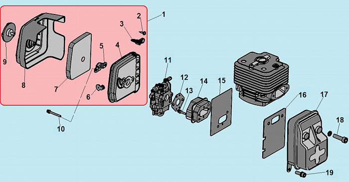 2 МОТОБУР CHAMPION AG364 КАРБЮРАТОР - ФИЛЬТР ВОЗДУШНЫЙ   | Ремонт | Запчасти | в СПБ