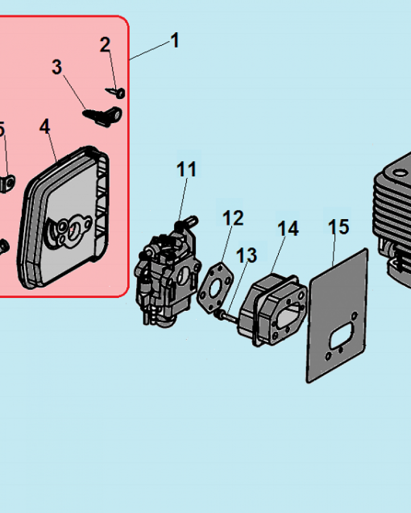 2 МОТОБУР CHAMPION AG364 КАРБЮРАТОР - ФИЛЬТР ВОЗДУШНЫЙ   | Ремонт | Запчасти | в СПБ