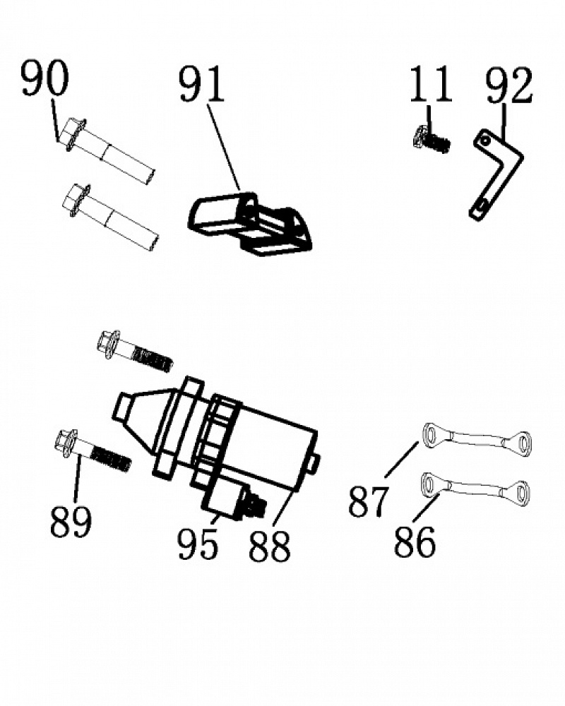14 | Стартер с реле | Запчасти для генератора чемпион | GG5000EW  | Поставка по России | 