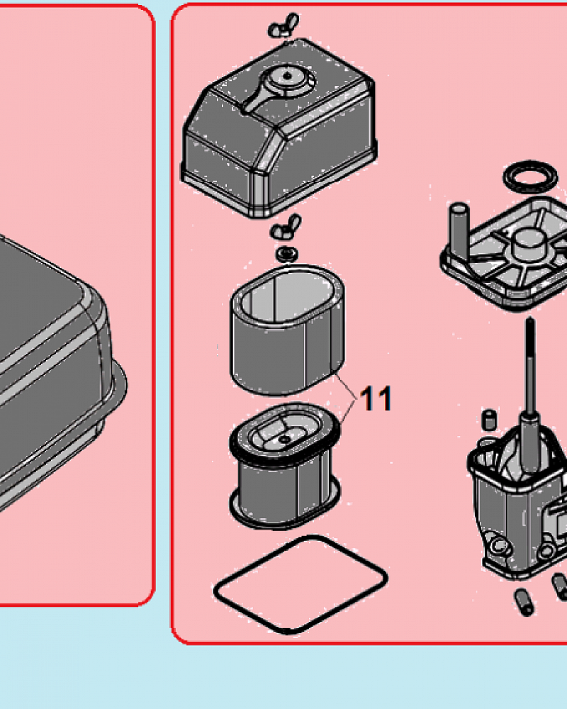 15 ВОЗДУШНЫЙ ФИЛЬТР - БАК КУЛЬТИВАТОР CHAMPION ВC6712  | ремонт | в СПБ