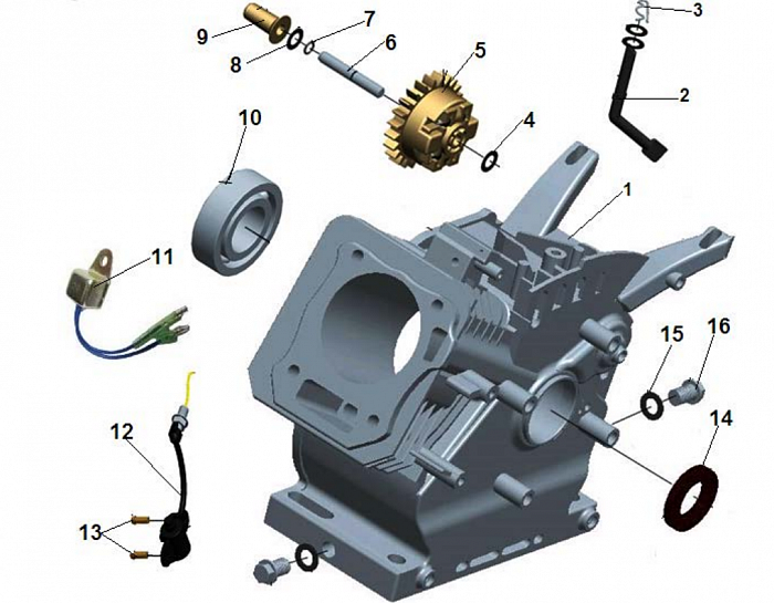 4 ЦИЛИНДР МОТОПОМПА CHAMPION GHP40-2  | ремонт | в СПБ
