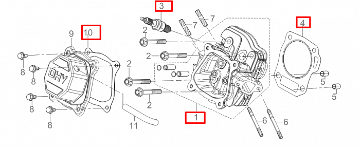 2 | ГОЛОВКА БЛОКА | Запчасти для мотопомпы чемпион | GP52 после 2019 года  | после s/n 30181901293 | Поставка по России |
