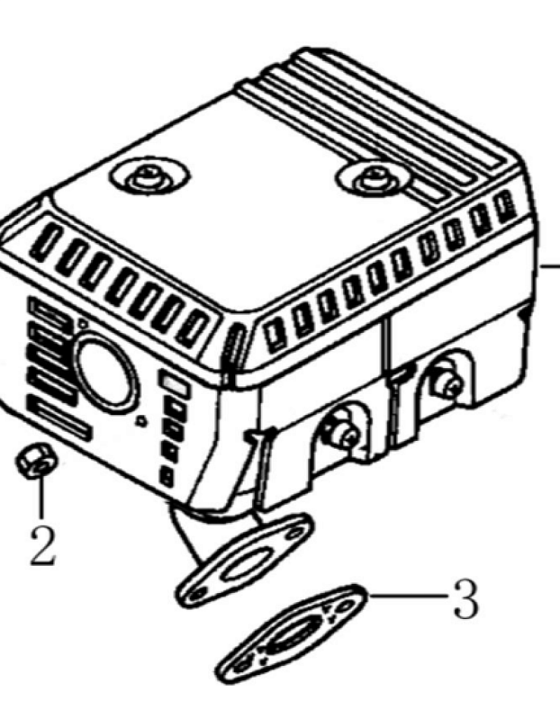 14 | ГЛУШИТЕЛЬ | Запчасти для виброплиты чемпион | PC1050FT | Поставка по России | 