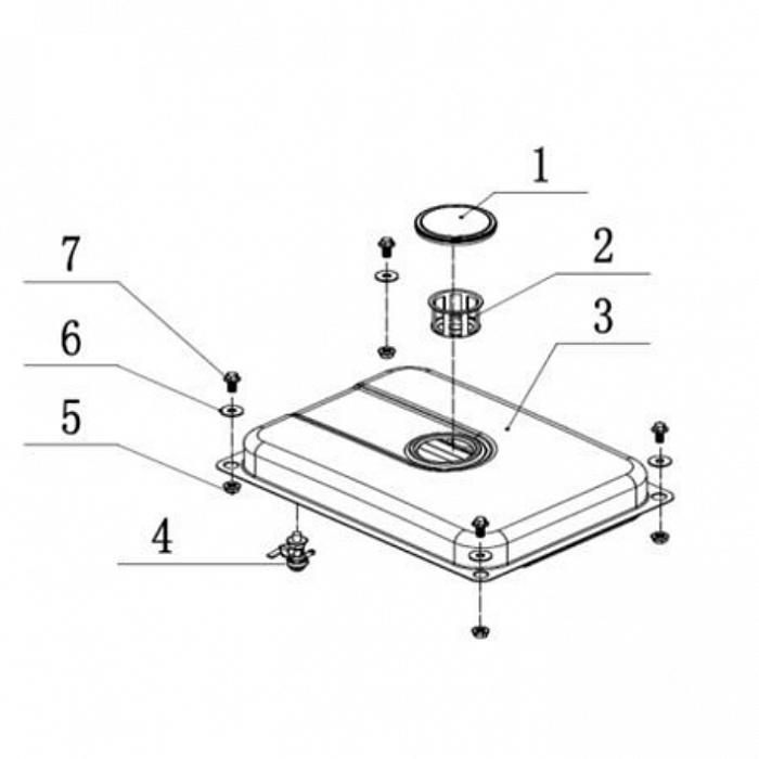 3  | Бак топливный  | Запчасти для генератора чемпион | GG1000 | Сервис - Магазин |