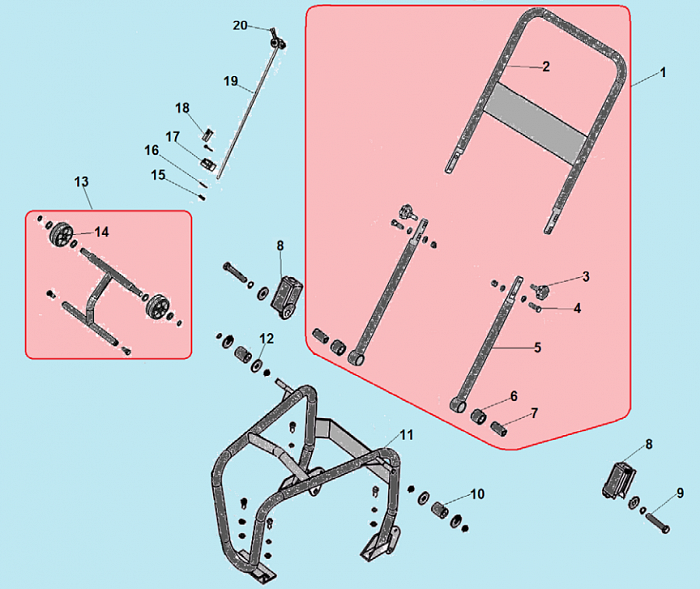 2 РУЧКА ВИБРОПЛИТА CHAMPION PC9750FT  | ремонт | в СПБ