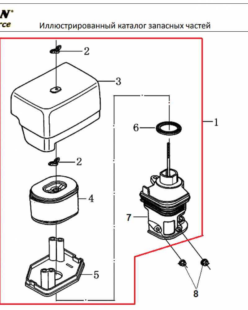 19 ВОЗДУШНЫЙ ФИЛЬТР | СНЕГОУБОРЩИК CHAMPION ST1376E |Запчасти по России | СПБ