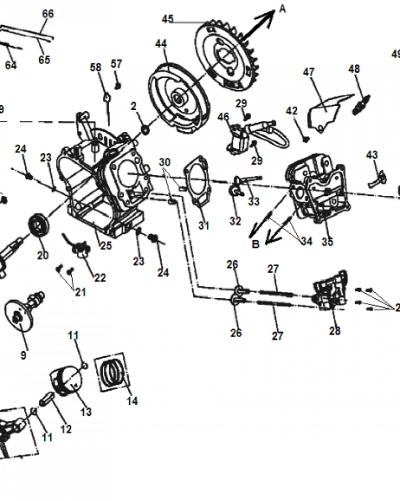 3 КАРБЮРАТОР - ПОРШЕНЬ  -  КОЛЬЦА  -  МАГНЕТО - МАХОВИК МОТОПОМПА CHAMPION  GP40 | до 2019 года | Ремонт | Запчасти | в СПБ