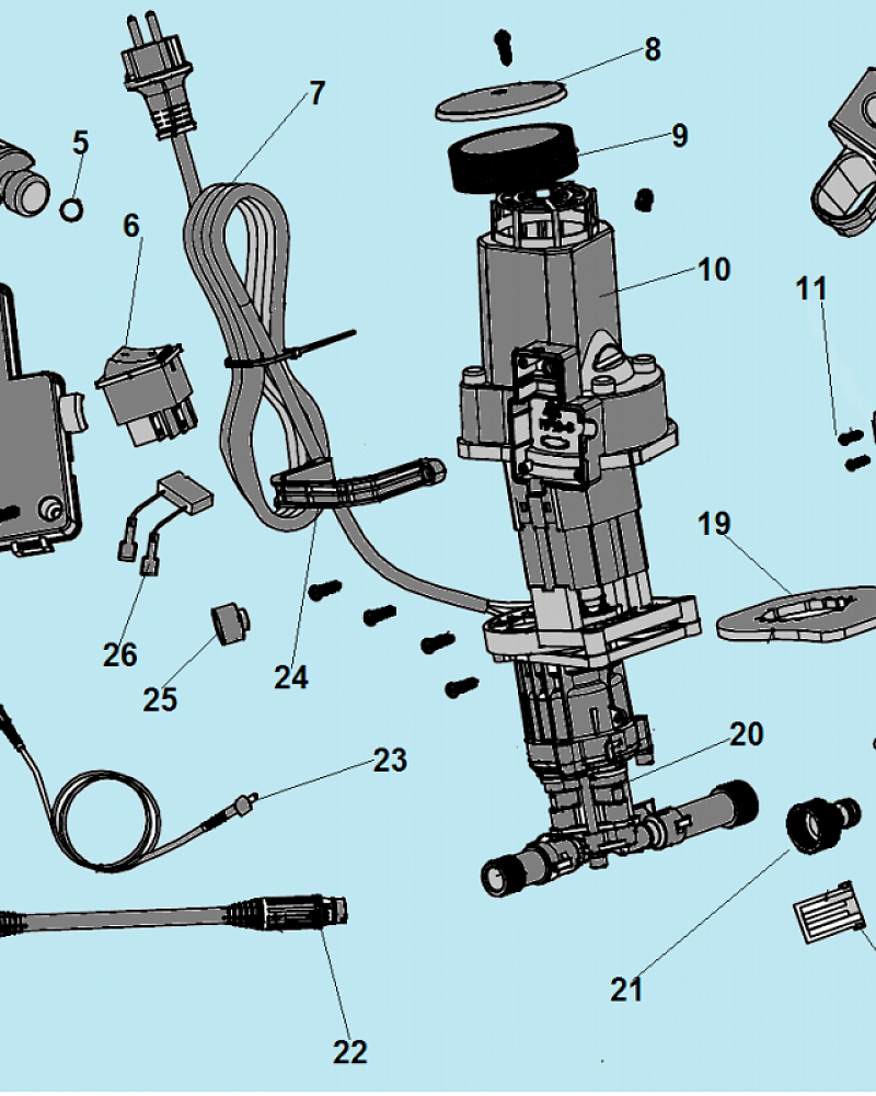 1 ШЛАНГ - ПИСТОЛЕТ МОЙКА CHAMPION HP5160  | ремонт | в СПБ