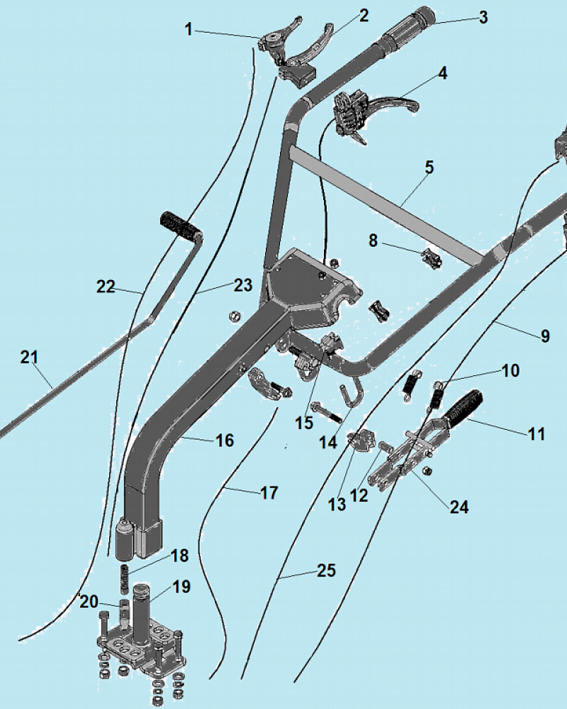 1 РУЧКА - ТРОС ГАЗА DC1193E МОТОБЛОК CHAMPION  | ремонт | в СПБ