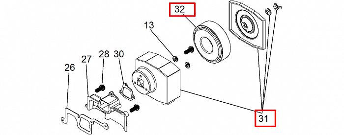 9 | ВОЗДУШНЫЙ ФИЛЬТР  | Запчасти для мотопомпы чемпион | GTP81E после 2019 года | (после s/n 23101900001  |  Поставка по России | Магазин-Сервис в СПБ |
