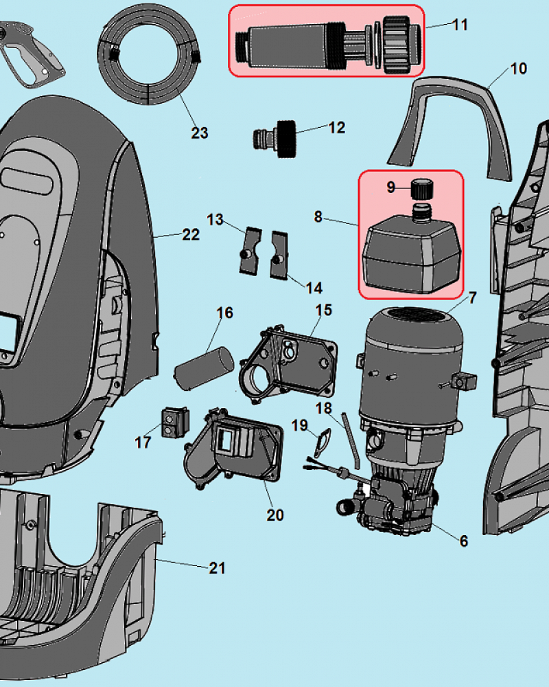 1 ШЛАНГ - ПИСТОЛЕТ МОЙКА CHAMPION HP6140  | ремонт | в СПБ