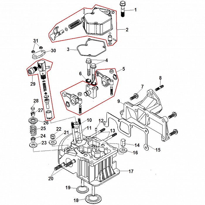 1 | ГОЛОВКА ЦИЛИНДРА | DG6000E Дизельный генератор | Запчасти, сервис, ремонт
