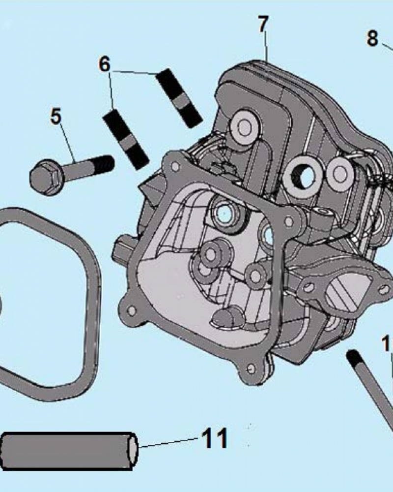 2 ГОЛОВКА БЛОКА МОТОПОМПА CHAMPION GTP82  | ремонт | в СПБ