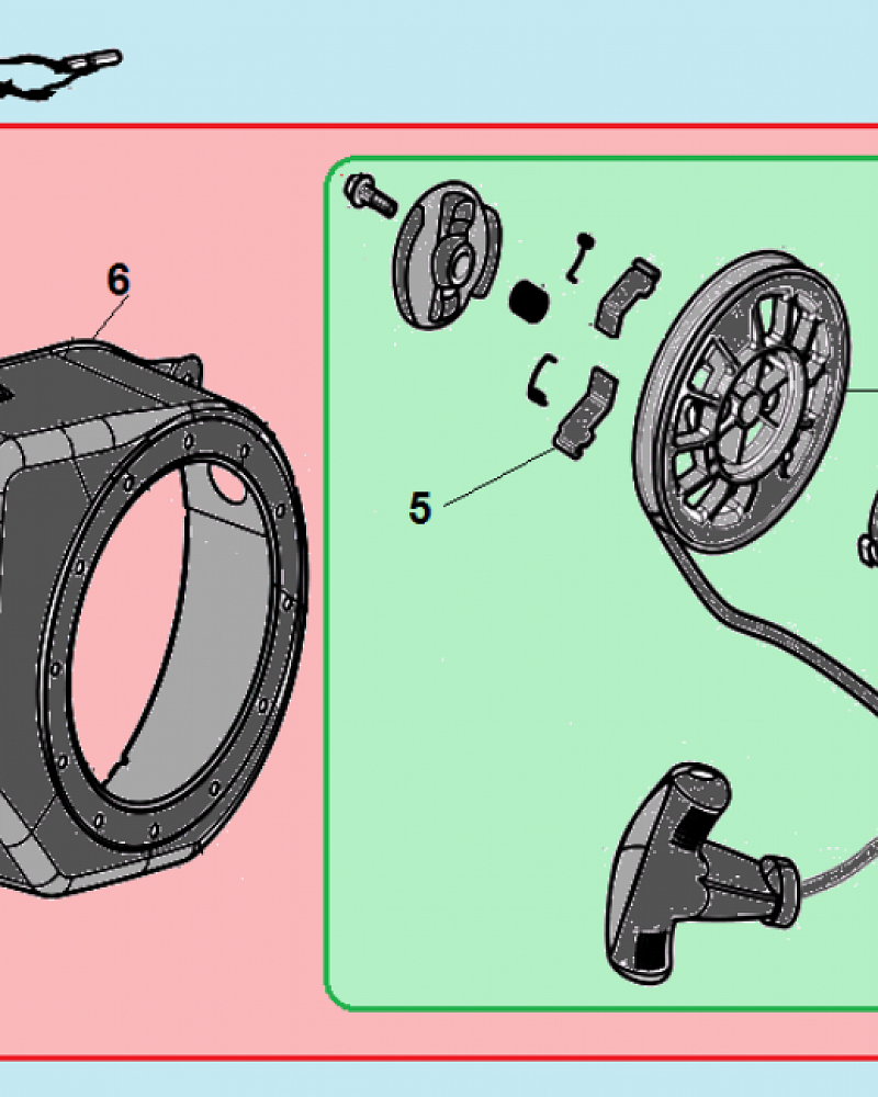 7 СТАРТЕР МОТОПОМПА CHAMPION GTP80  | ремонт | в СПБ
