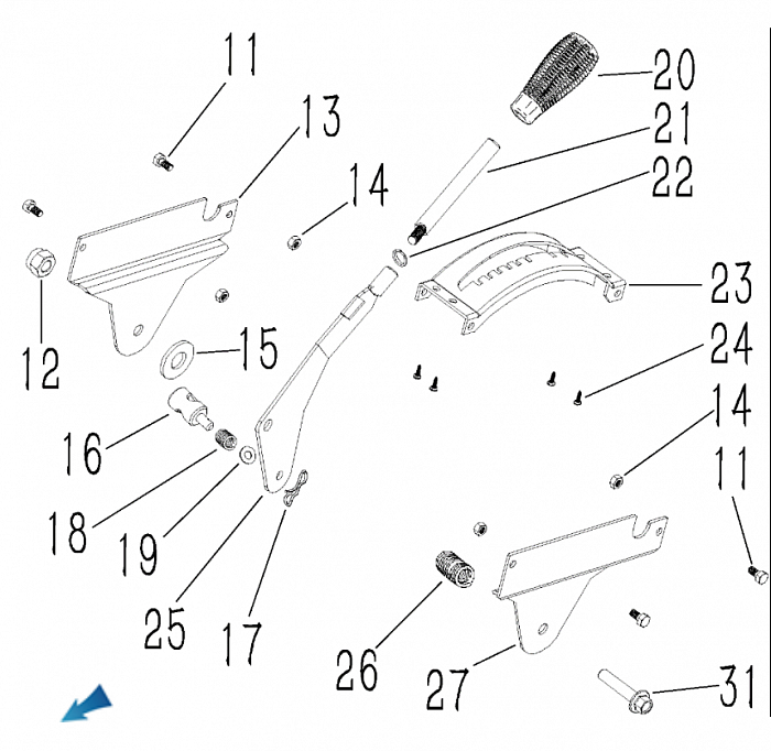 8 | ДЕТАЛИ УПРАВЛЕНИЯ | Запчасти для снегоуборщика чемпион ST861 | Магазин-Сервис в СПБ |
