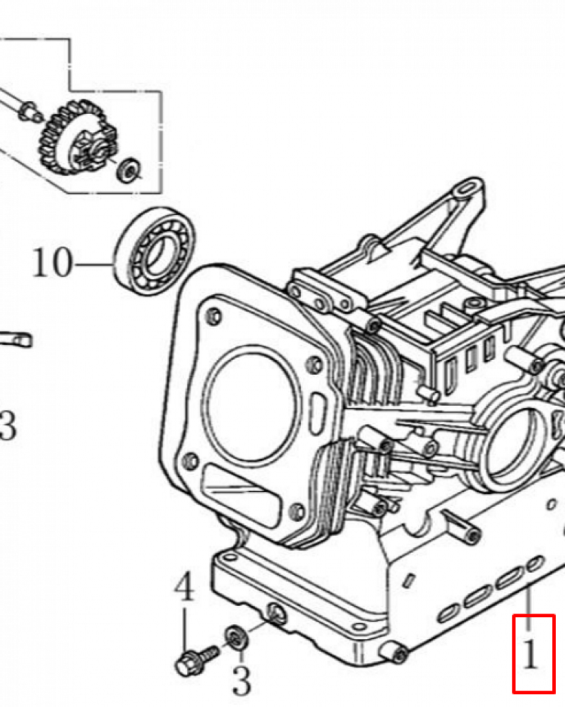 4  | ЦИЛИНДР | Запчасти для виброплиты чемпион | PC1050FT | Поставка по России | 