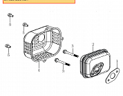 14 | ГЛУШИТЕЛЬ | Запчасти для газонокосилки чемпион | LM4122 обновлена с 21.04.2022 года до s/n 33042001001 номера  | Сервис - Ремонт - поставка запчастей по России