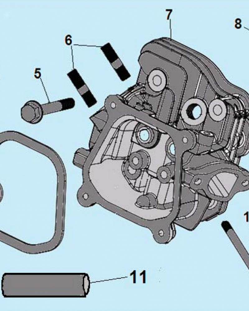 2 ГОЛОВКА БЛОКА МОТОПОМПА CHAMPION GTP80  | ремонт | в СПБ